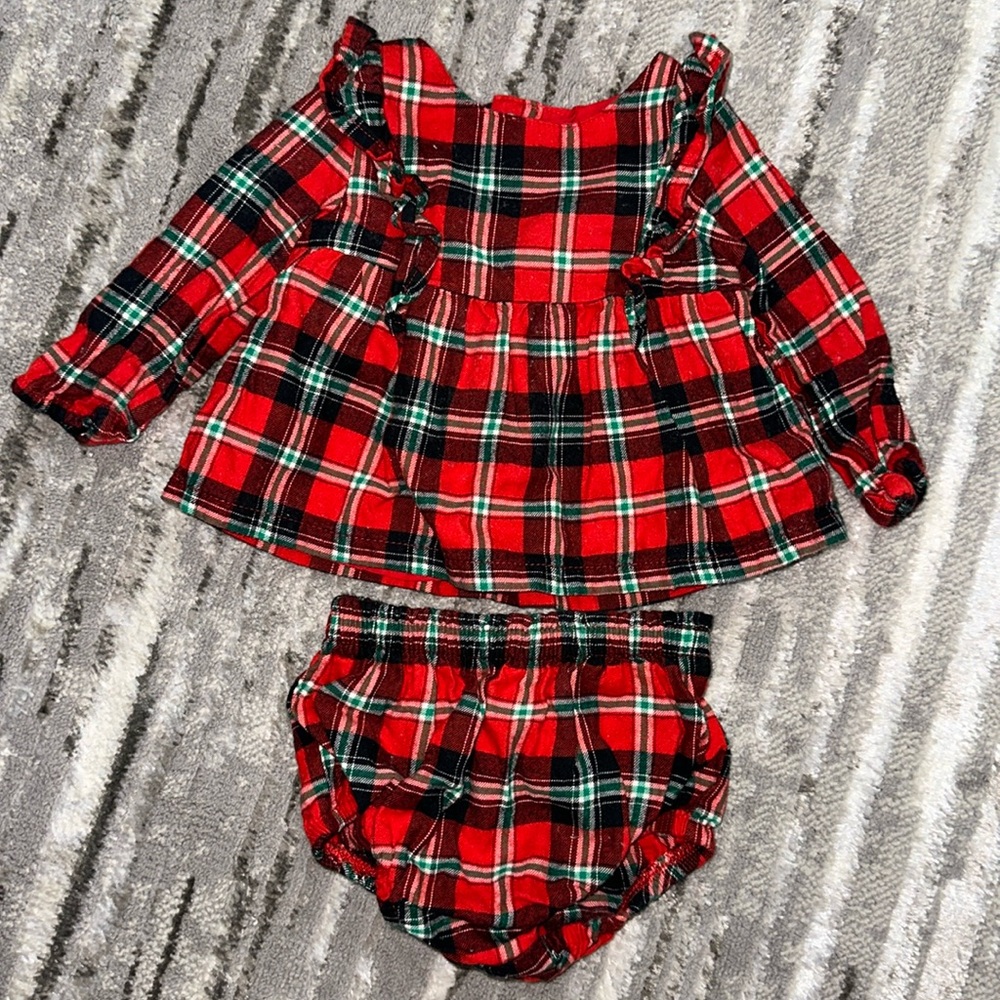 Plaid Cat & Jack Long Sleeve Dress W/ Bloomers